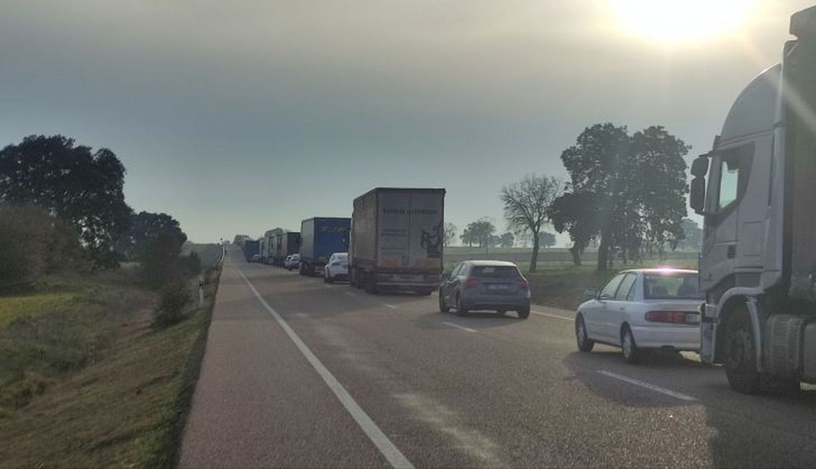 Imagen de las retenciones en la N-122