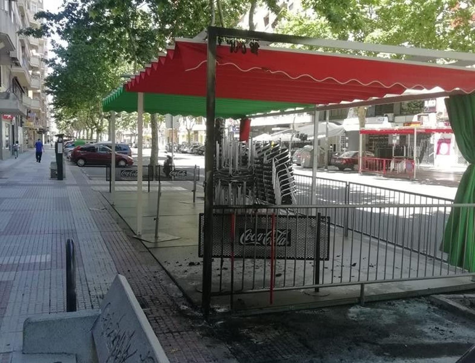 Terraza Tres Cruces incendio