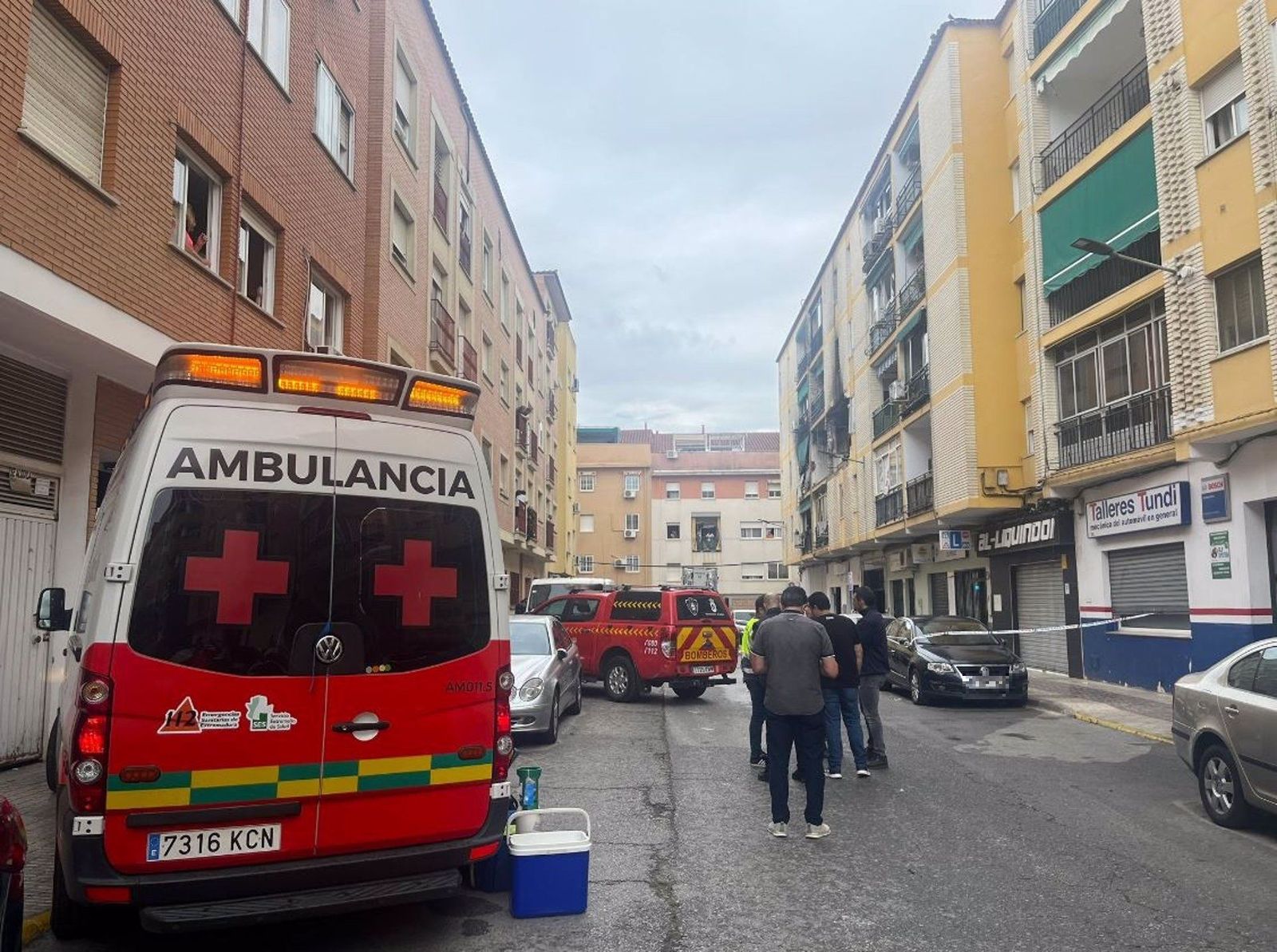 Explosión de gas en una vivienda de Badajoz. Foto EP