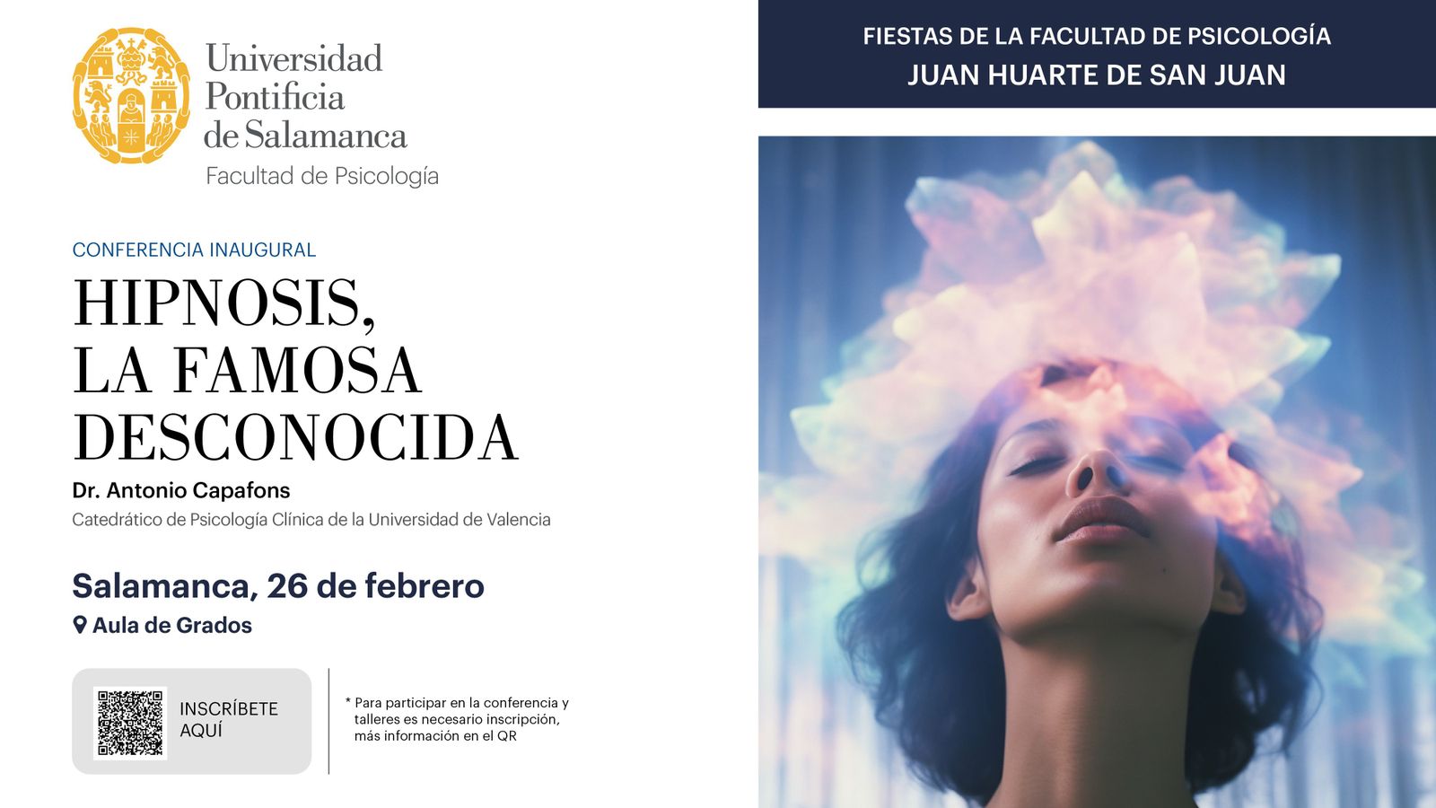 Talleres y conferencias por fiestas patronales en honor a Juan Huarte de San Juan, de la Facultad de Psicología de la UPSA