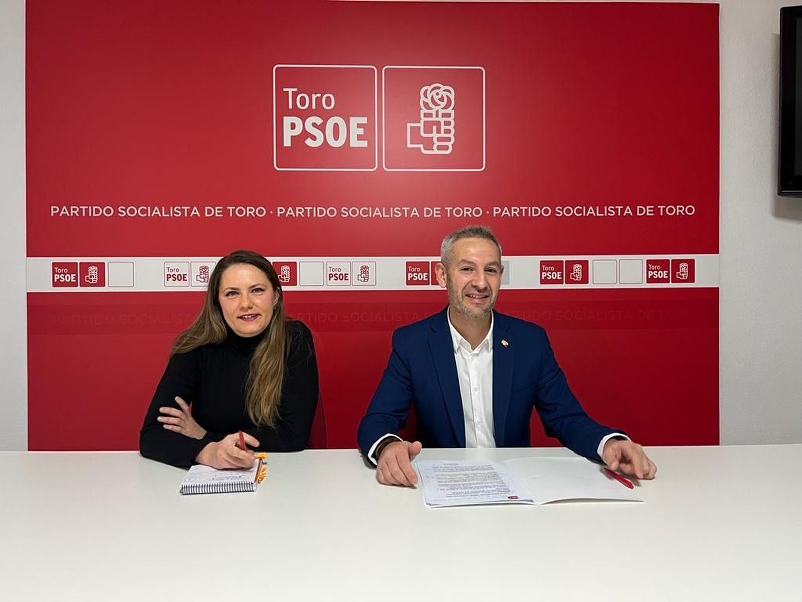 Maria Velasco y Carlos Rodriguez. PSOE Toro