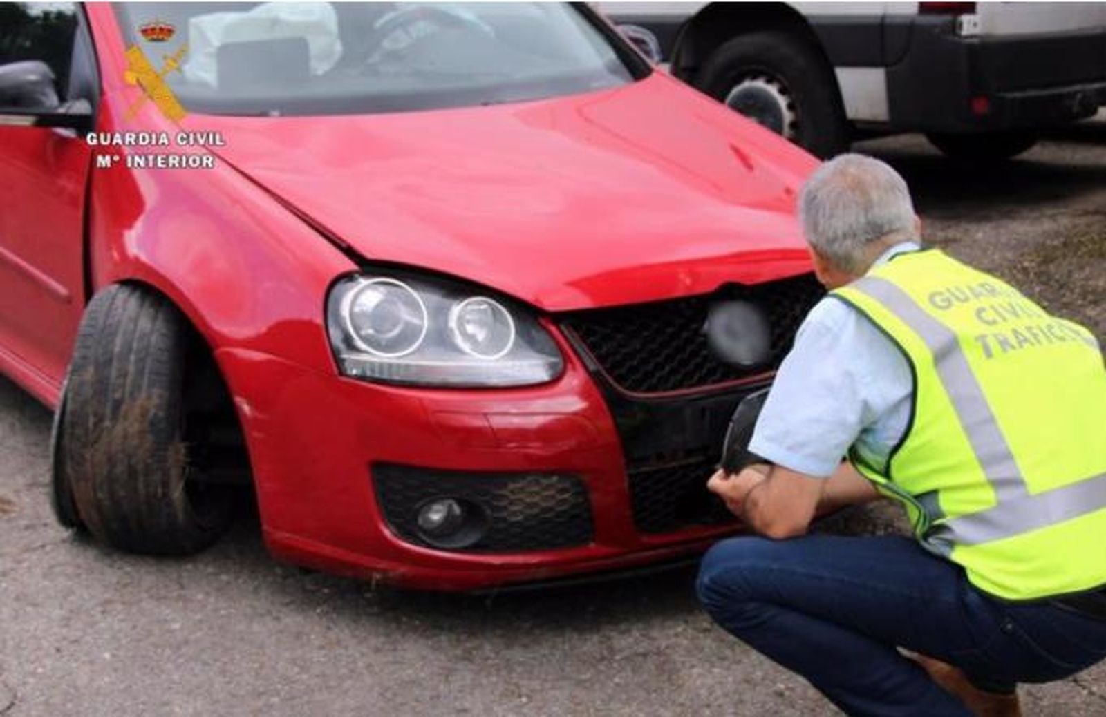 Vehículo implicado en el atropello / FOTO: Guardia Civil