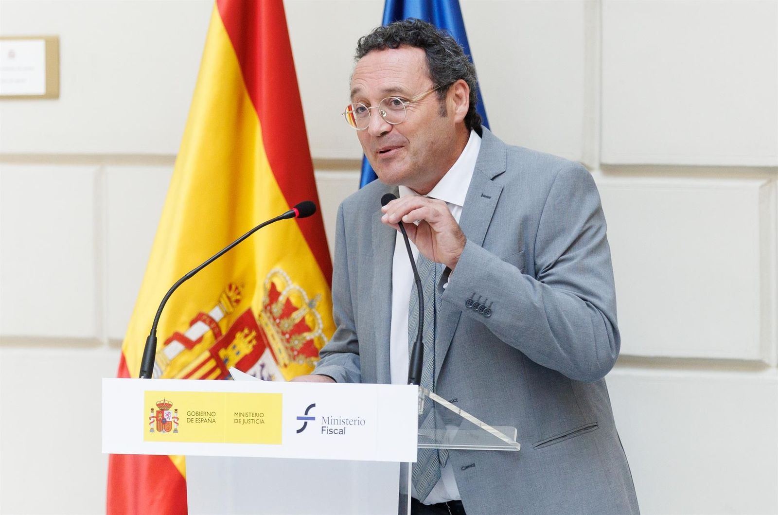 Archivo - El fiscal general del Estado, Álvaro García Ortiz, durante la presentación de los avances en la transformación digital de la Fiscalía, en la Fiscalía General del Estado, a 20 de septiembre de 2023, en Madrid (España). La Fiscalía General del Est - Eduardo Parra - Europa Press - Archivo