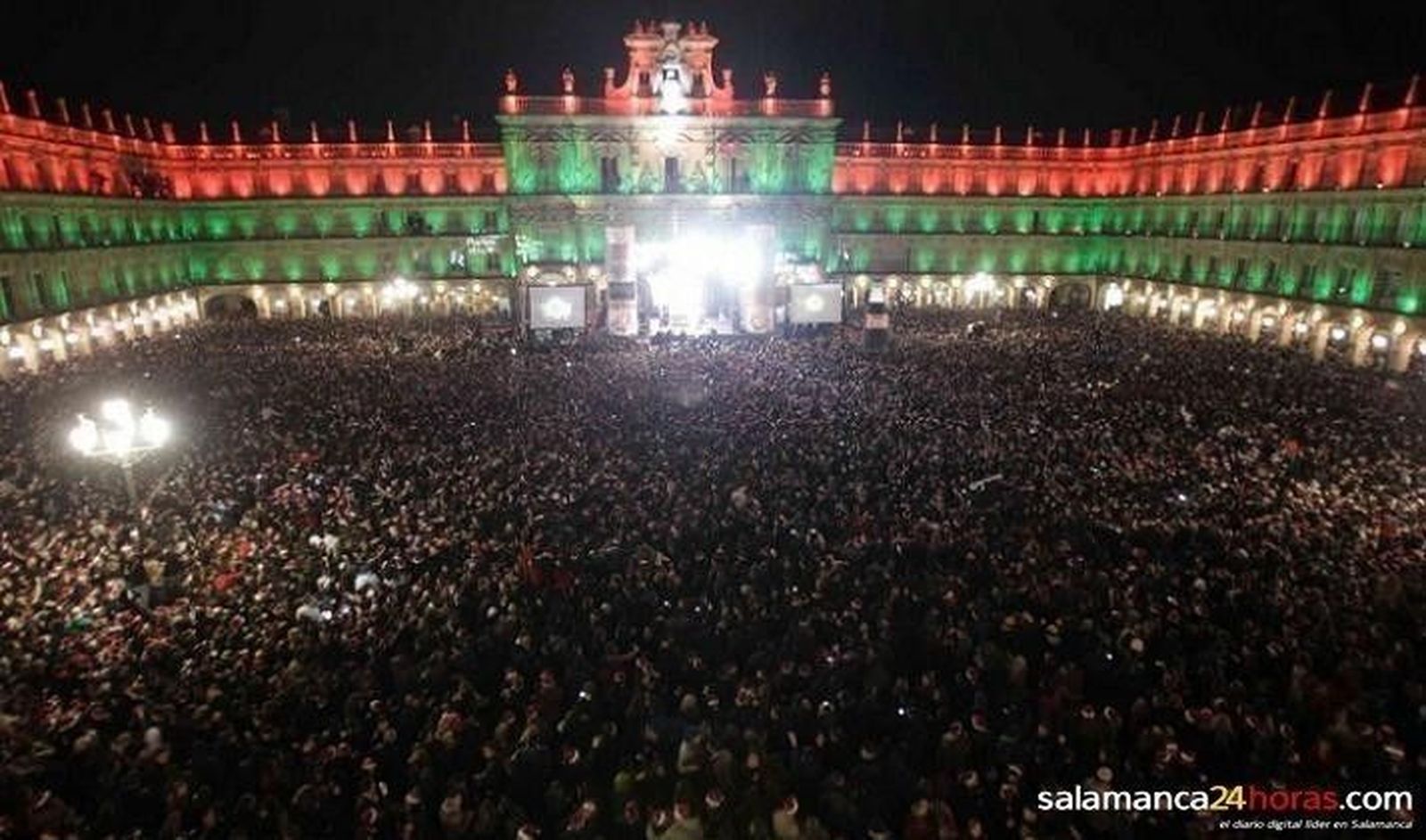 El aforo de la Plaza Mayor de Salamanca se restringirá a 21.700 personas durante la Nochevieja Universitaria