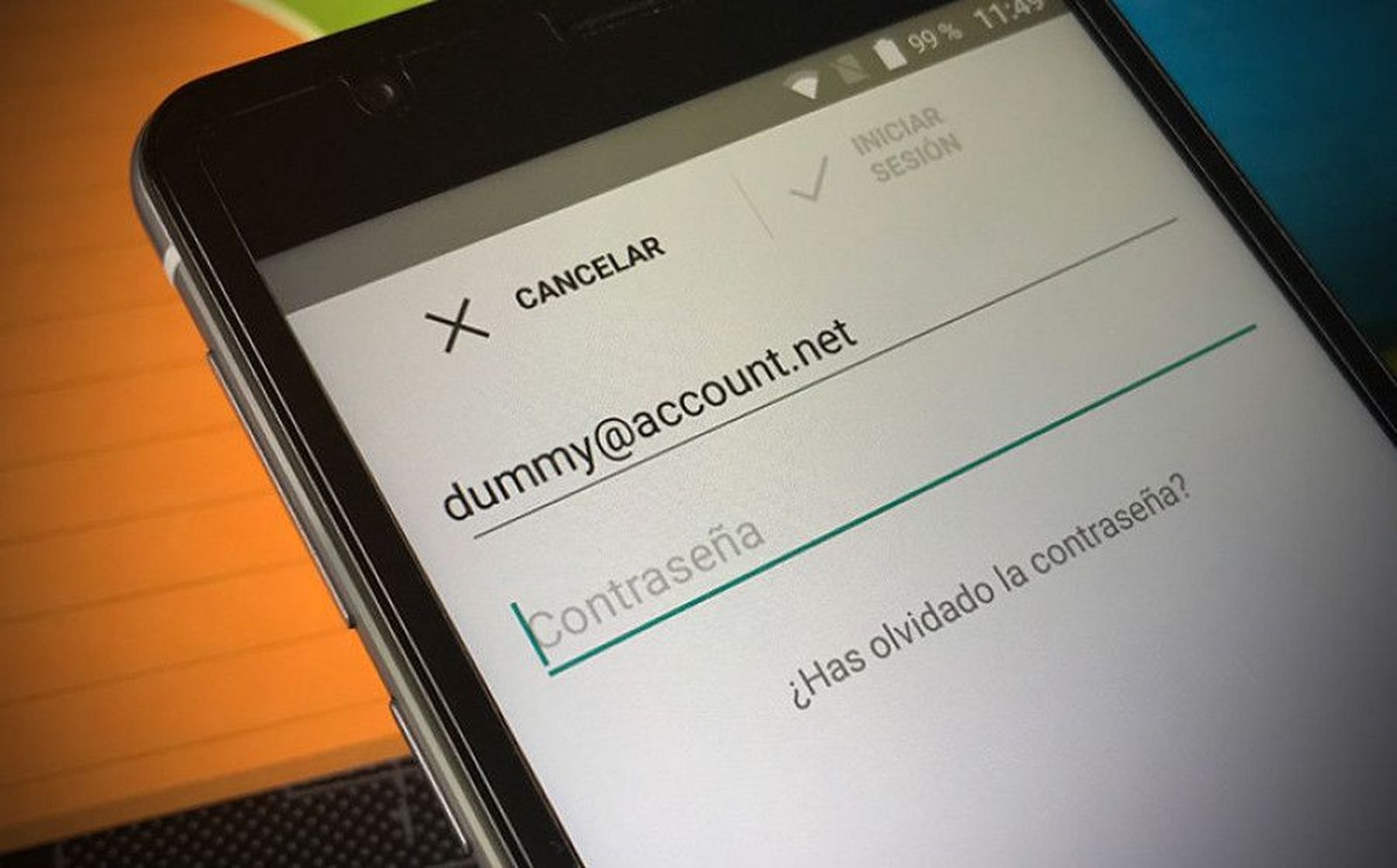 Introducción de una contraseña en un dispositivo