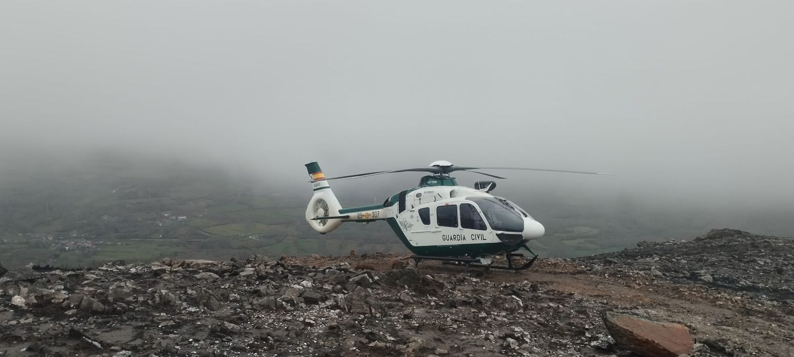 Helicóptero Guardia Civil en la Alta Sanabria