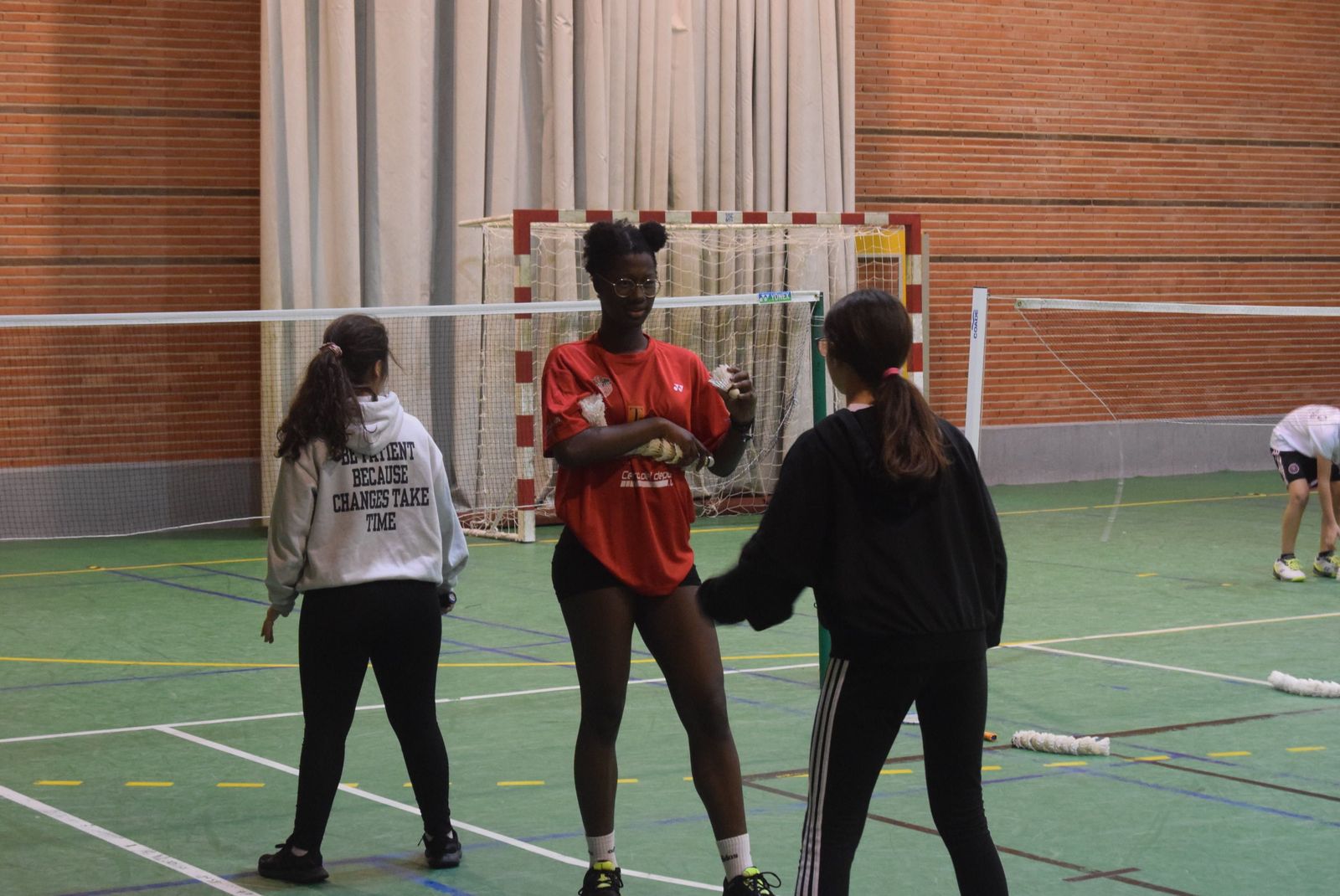 Un entrenamiento del Bádminton Zamora. Archivo.