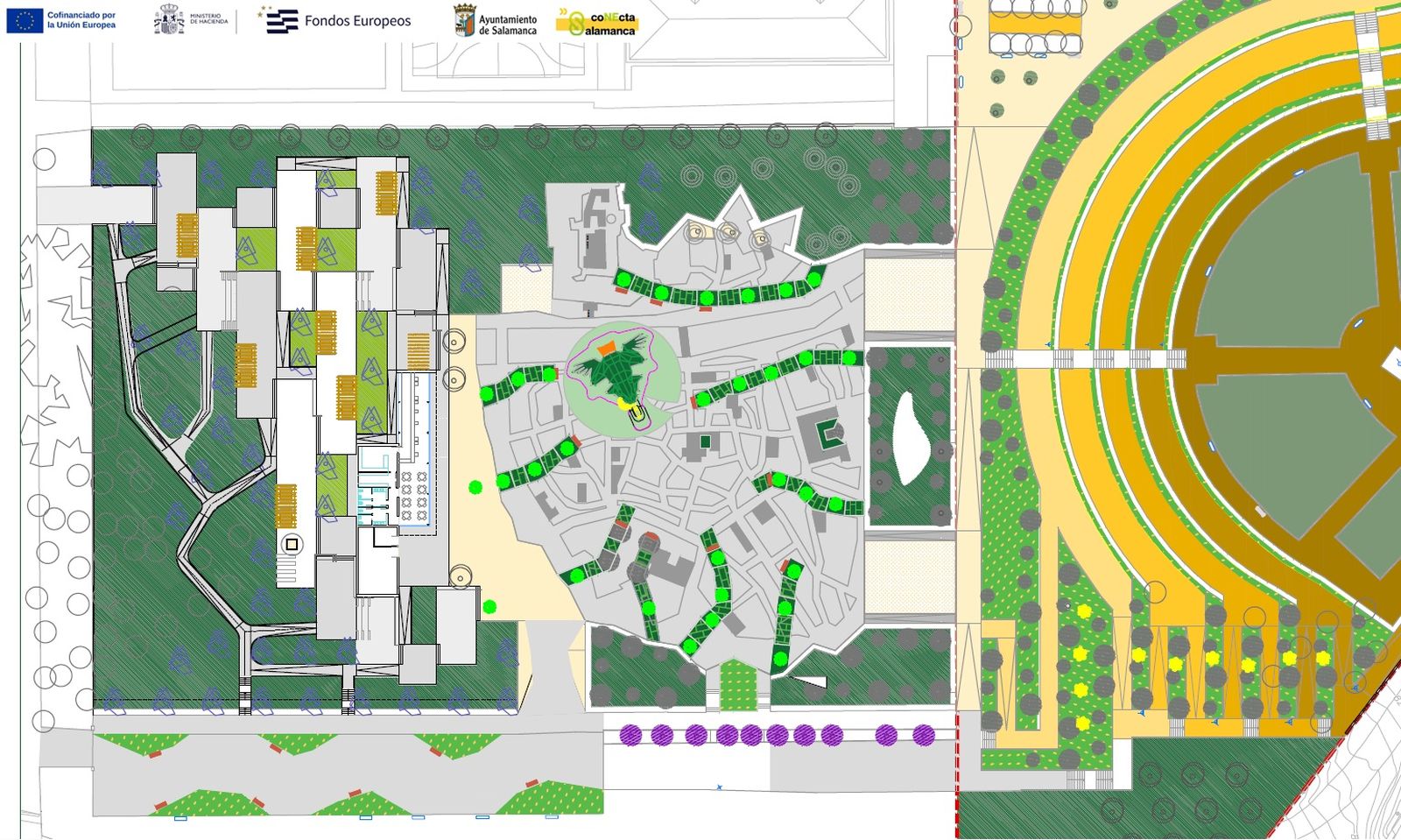 Plano del proyecto de remodelación del parque de Würzburg