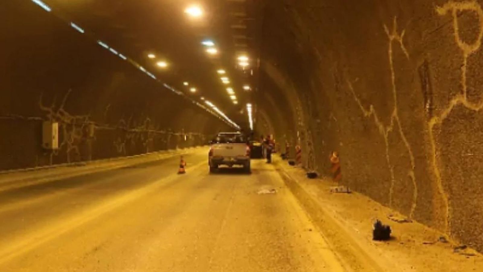 Imagen del túnel en obras en Israel donde ocurrieron los hechos.