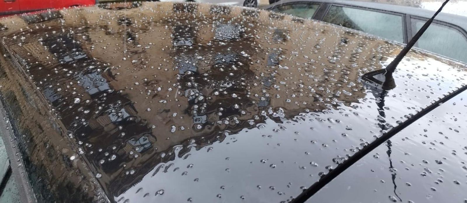 La zona del centro de Salamanca sorprendida por una fuerte granizada