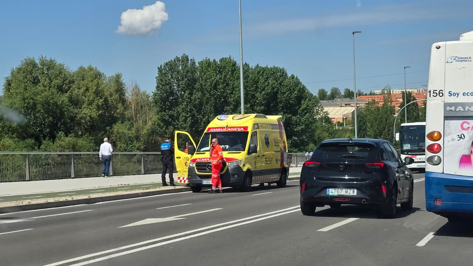 Accidente en el paseo de la Transición