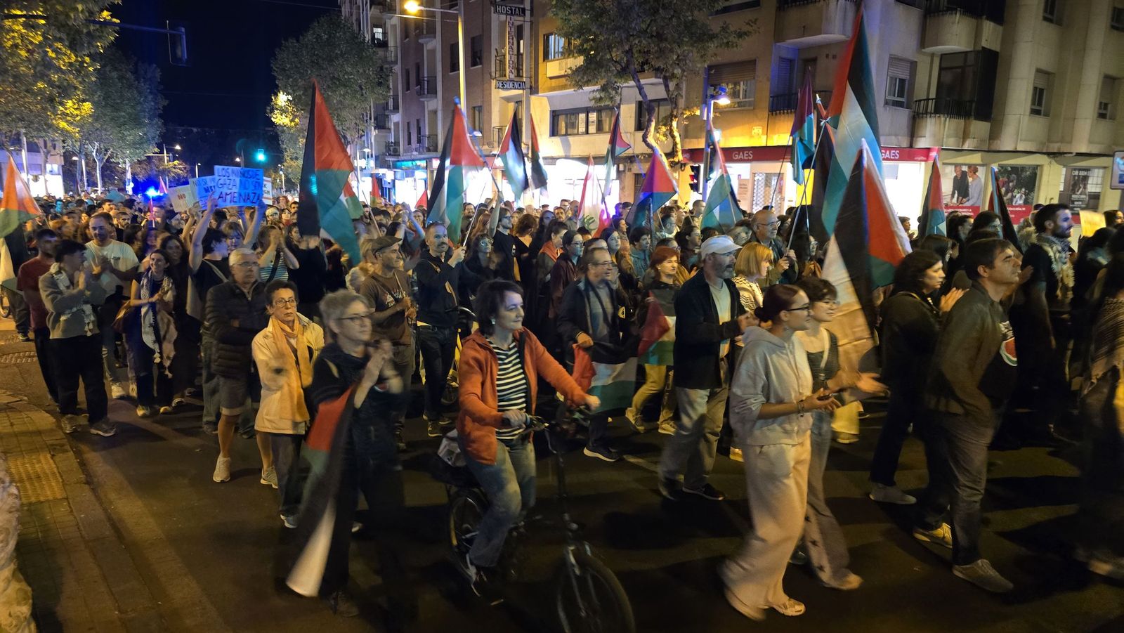 Una nueva concentración por Palestina toma las calles de Salamanca a última hora de la tarde de este 15 de octubre
