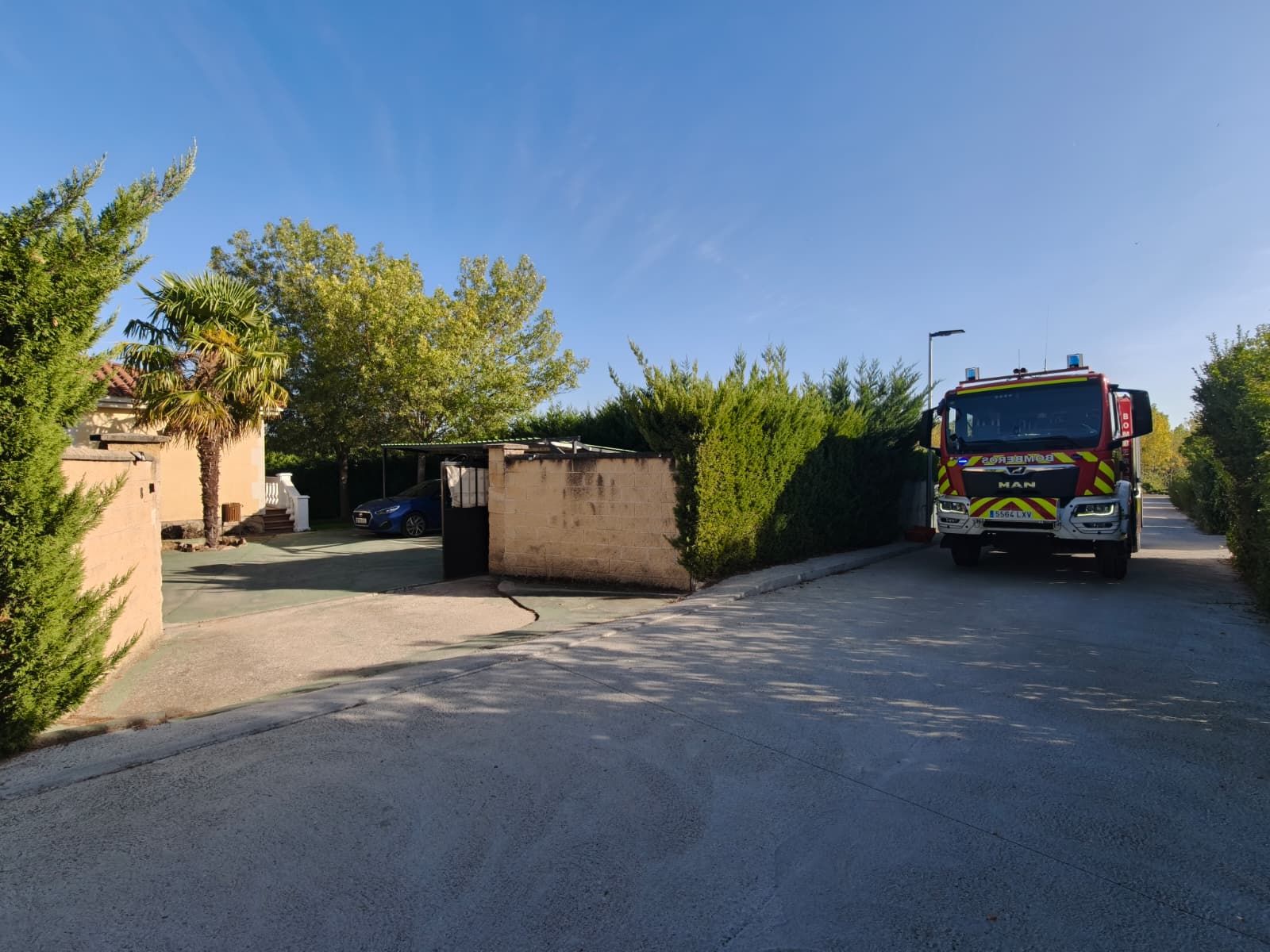 Incendio en un domicilio en Valverdón