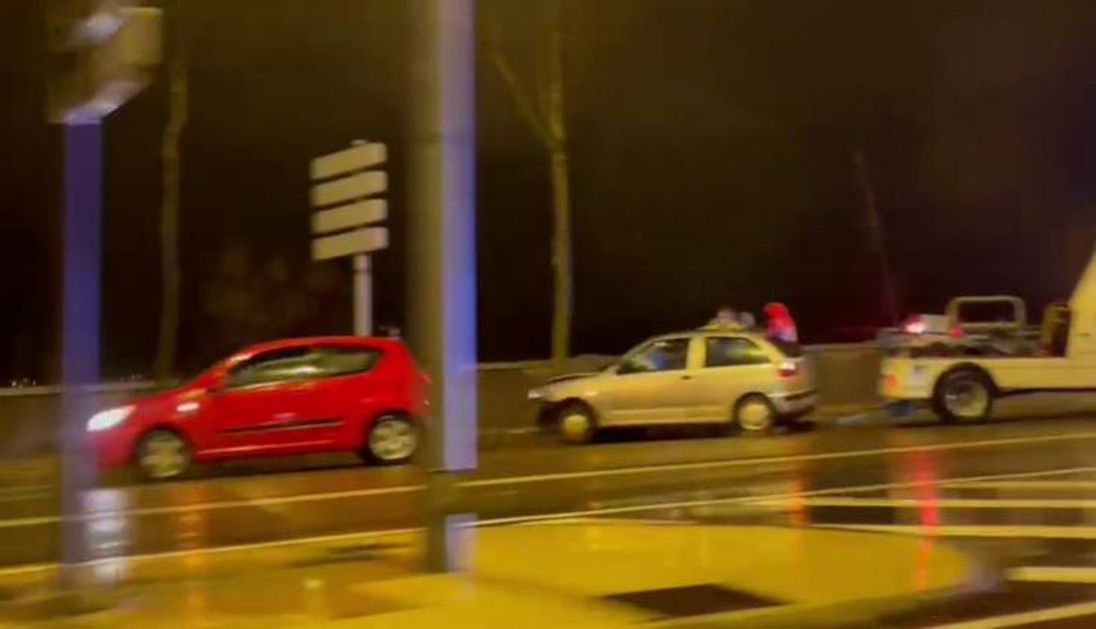 Captura del coche accidentado