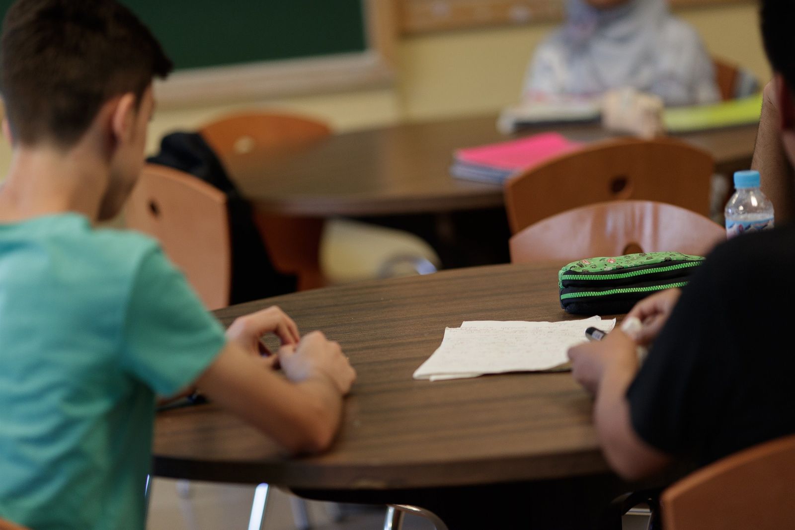 Estudiantes de secundaria en el aula de un instituto madrileño.