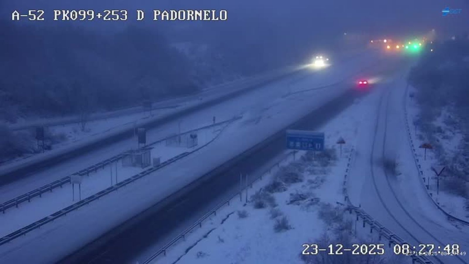 Imagen de la carretera a la altura de Padornelo