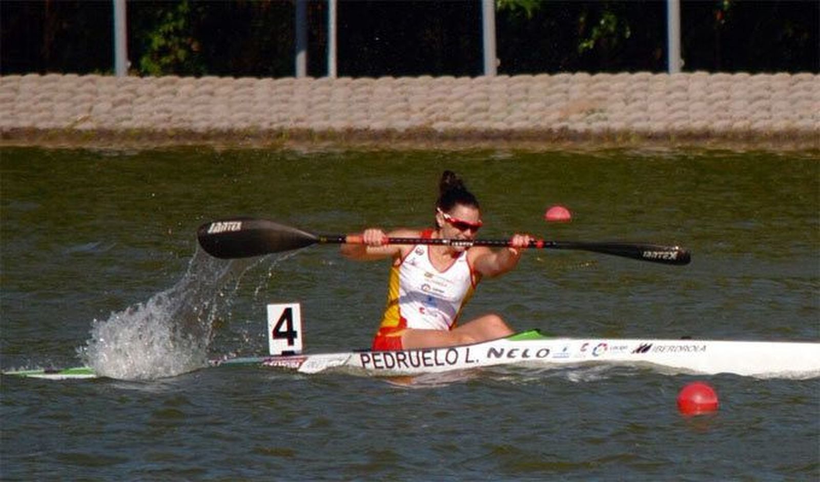 Laura Pedruelo, piragüista zamorana, con la selección española.