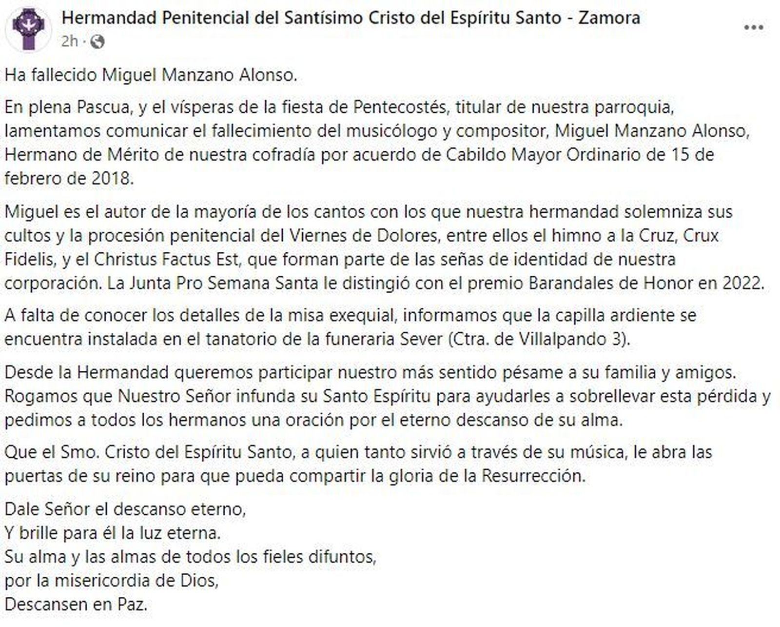 Hermandad Penitencial del Santísimo Cristo del Espíritu Santo