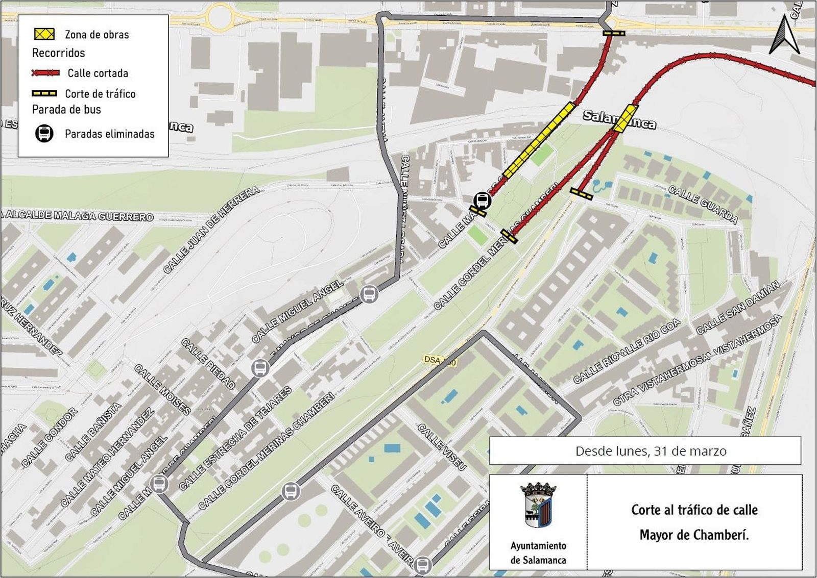 Cortes de trafico Chamberi 31 de marzo