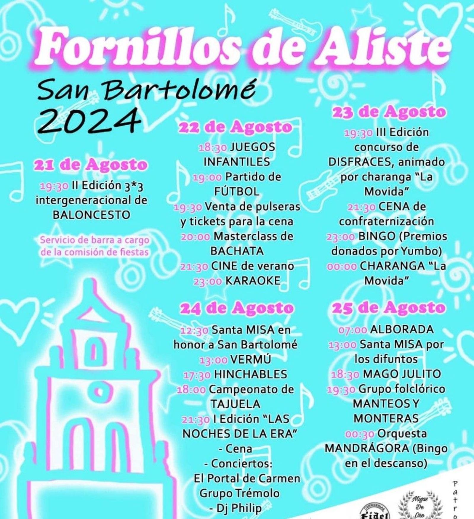 Programa de fiestas de Fornillos de Aliste.