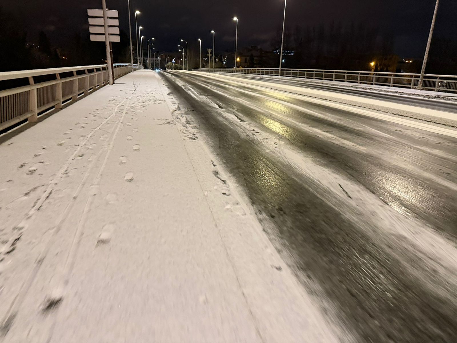 Nieve en Salamanca capital