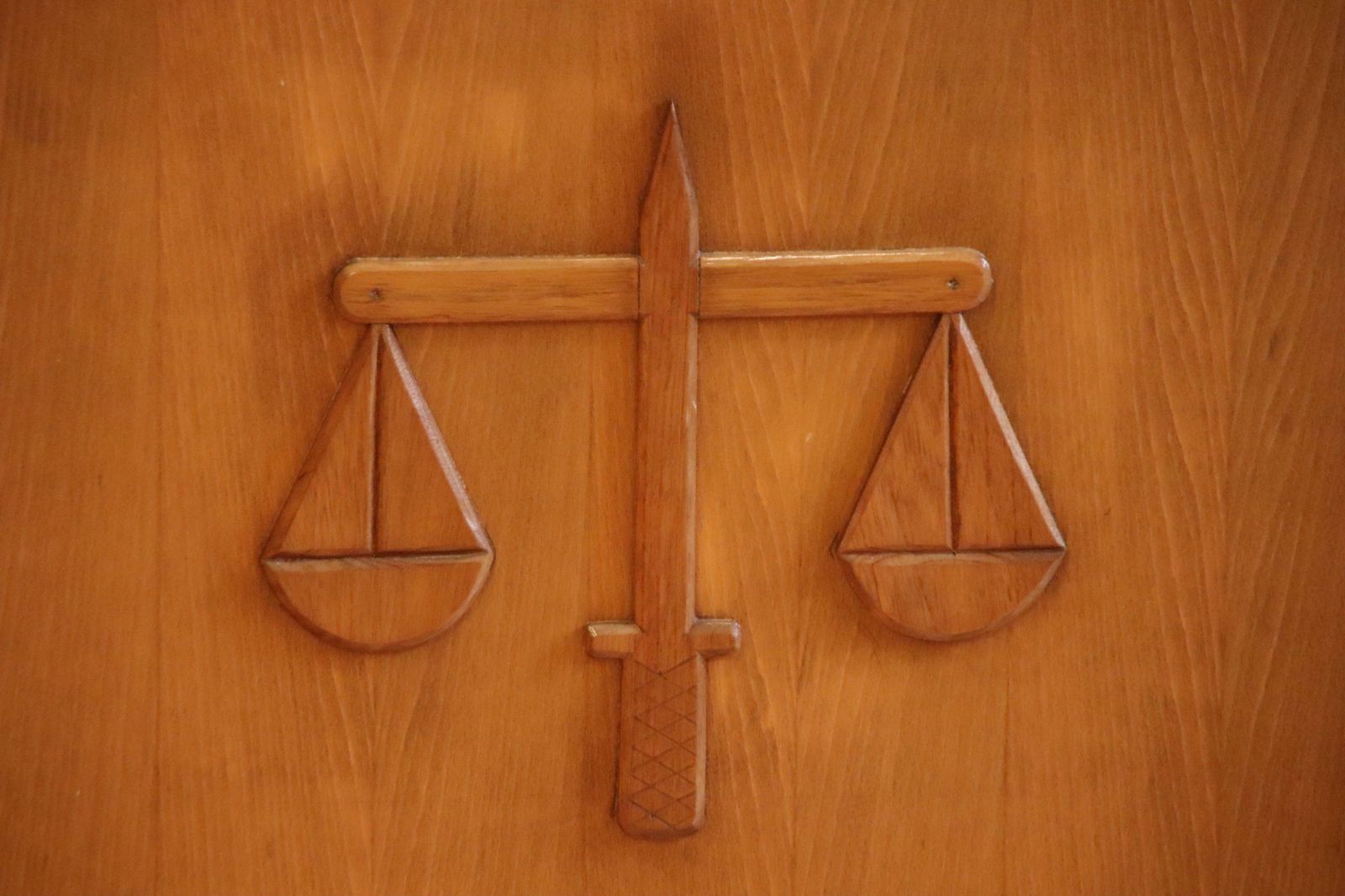 Imagen de archivo del símbolo de la justicia en los juzgados de Salamanca