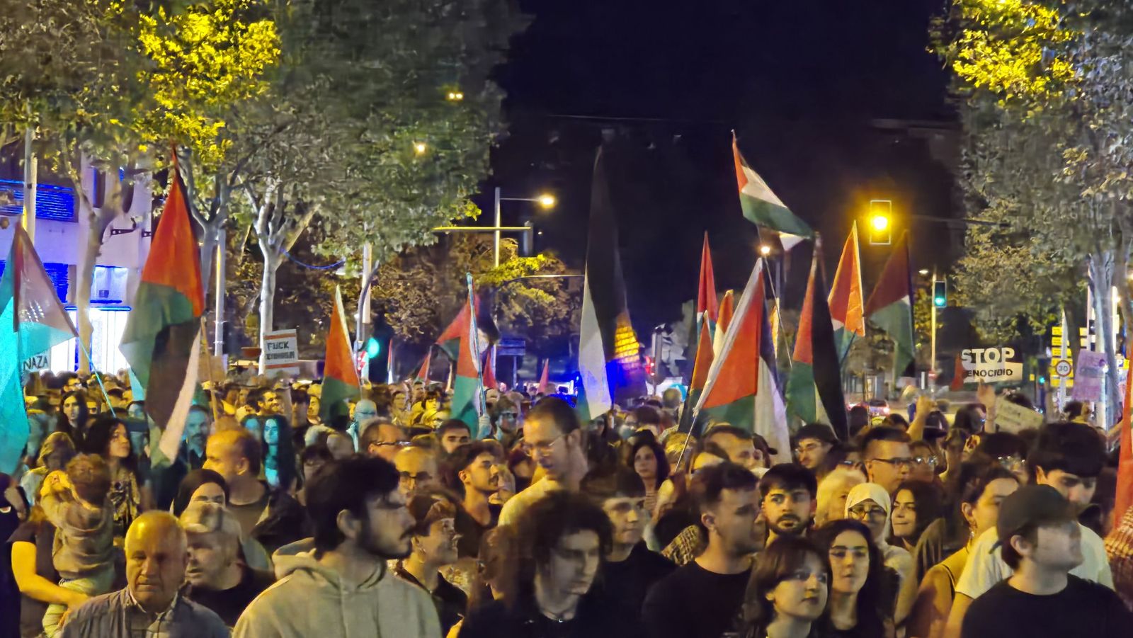 Una nueva concentración por Palestina toma las calles de Salamanca a última hora de la tarde de este 15 de octubre