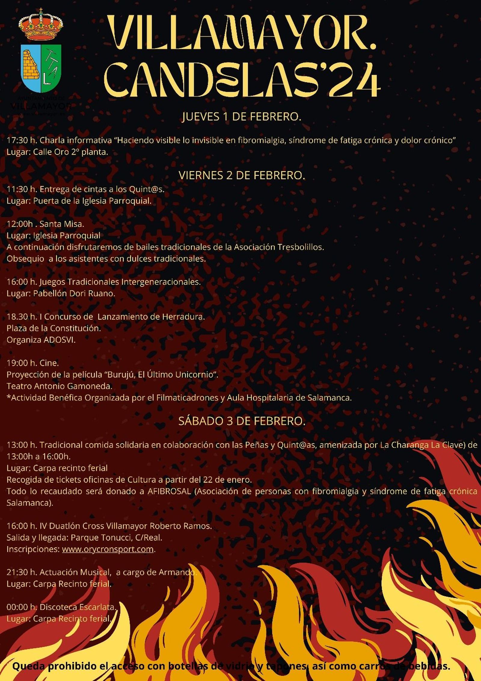 Programa de actividades de las fiestas de Villamayor 2024
