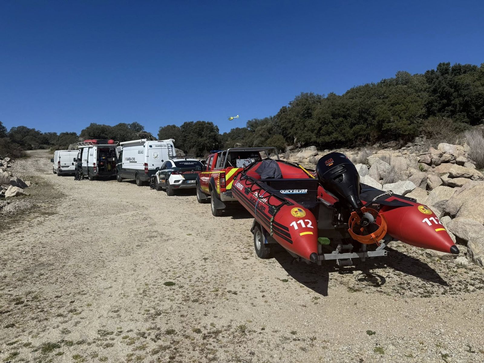 Bomberos de Ledesma colaboran en la búsqueda de un hombre desaparecido en la presa de Almendra