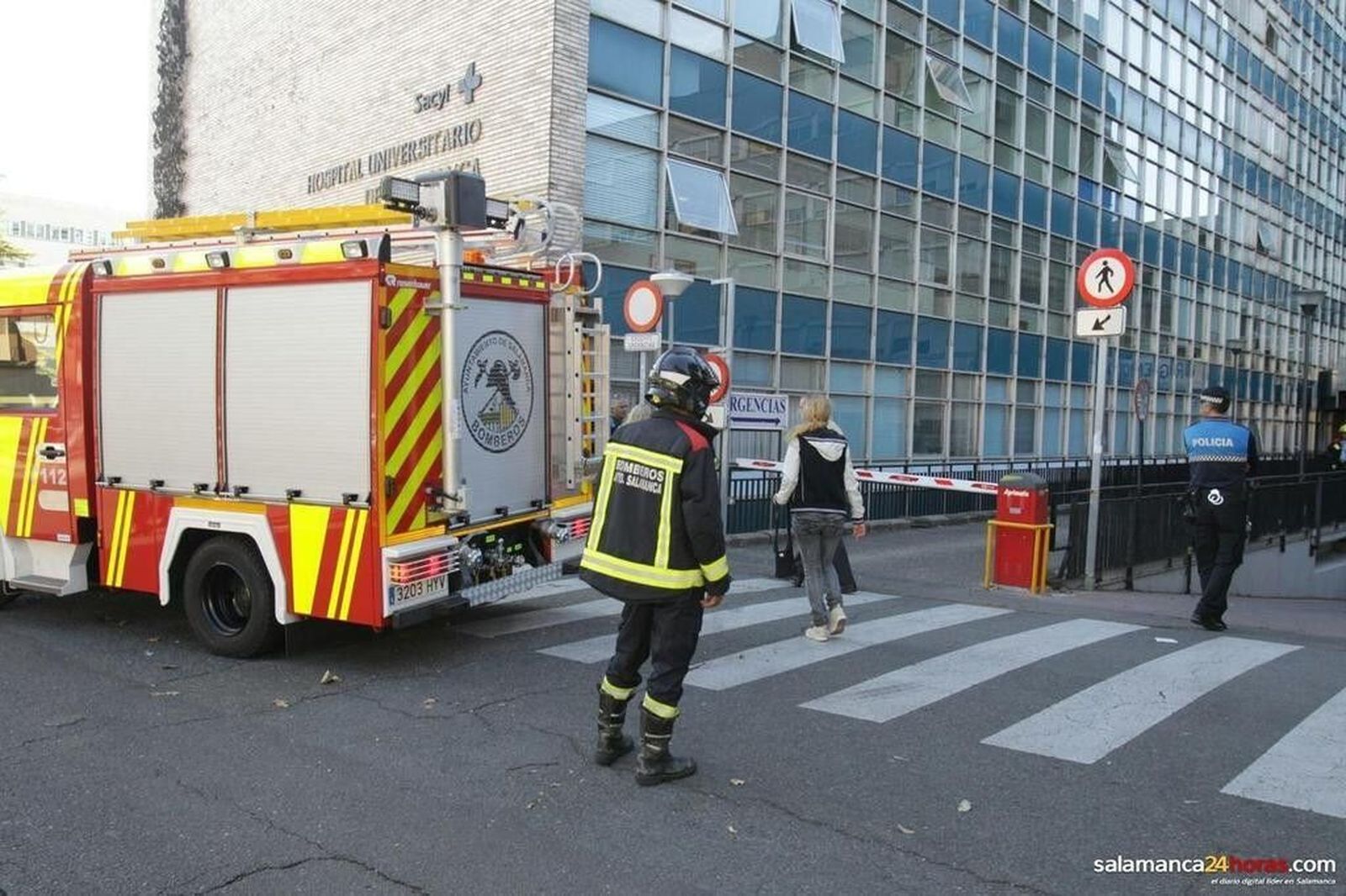 Escape de gas en el hospital Virgen Vega