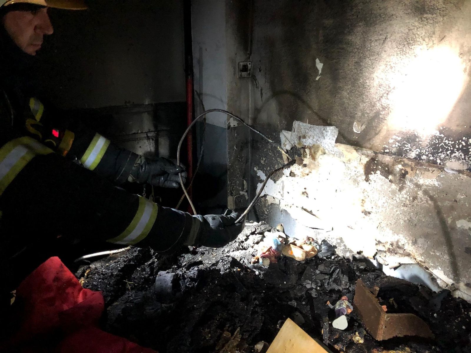 Incendio de un belén en Hellín (Albacete).