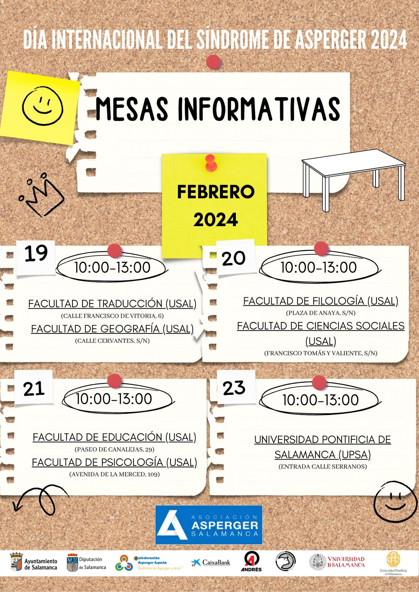 MESAS INFORMATIVAS por el Día Internacional del Síndrome de Asperger MESAS INFORMATIVAS por el Día Internacional del Síndrome de Asperger