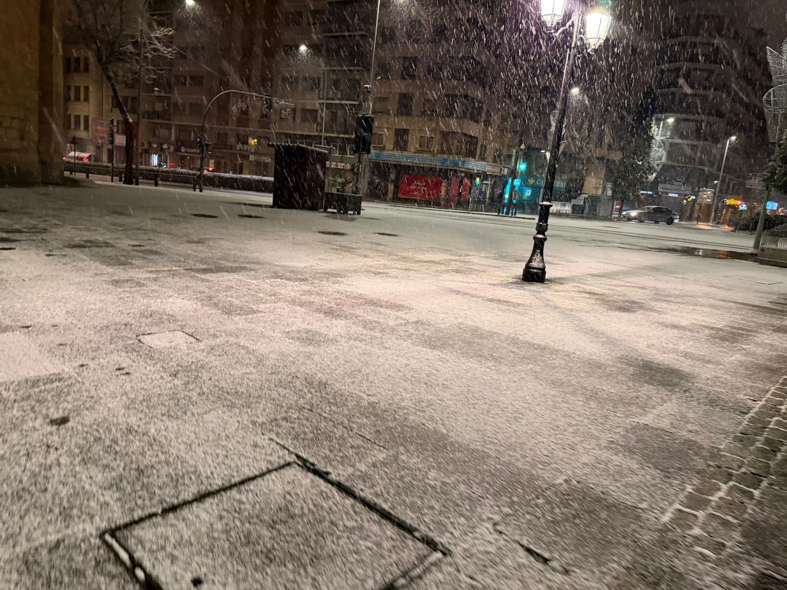 Nieve en Salamanca capital