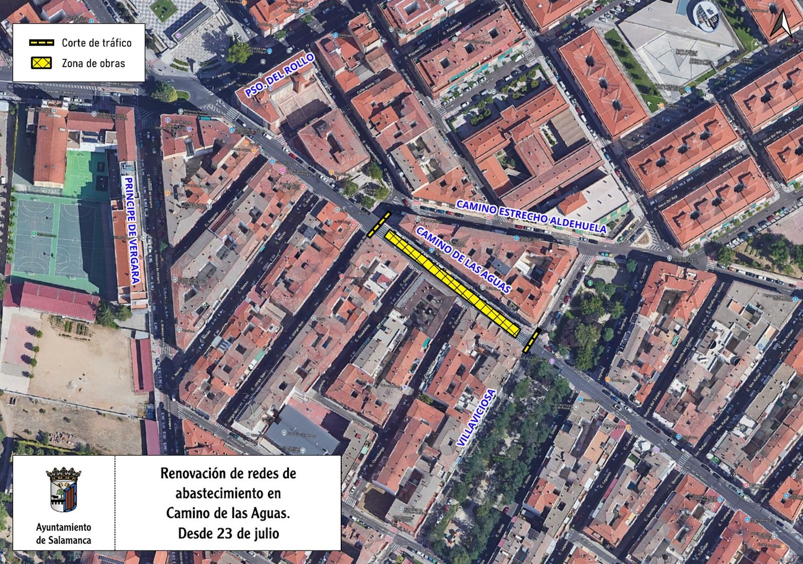 Corte de trafico Camino de las Aguas Corte de trafico Camino de las Aguas