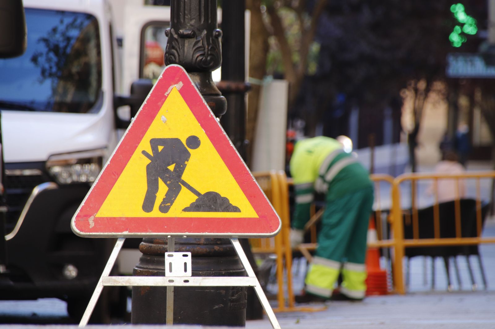 Obras. Foto de archivo