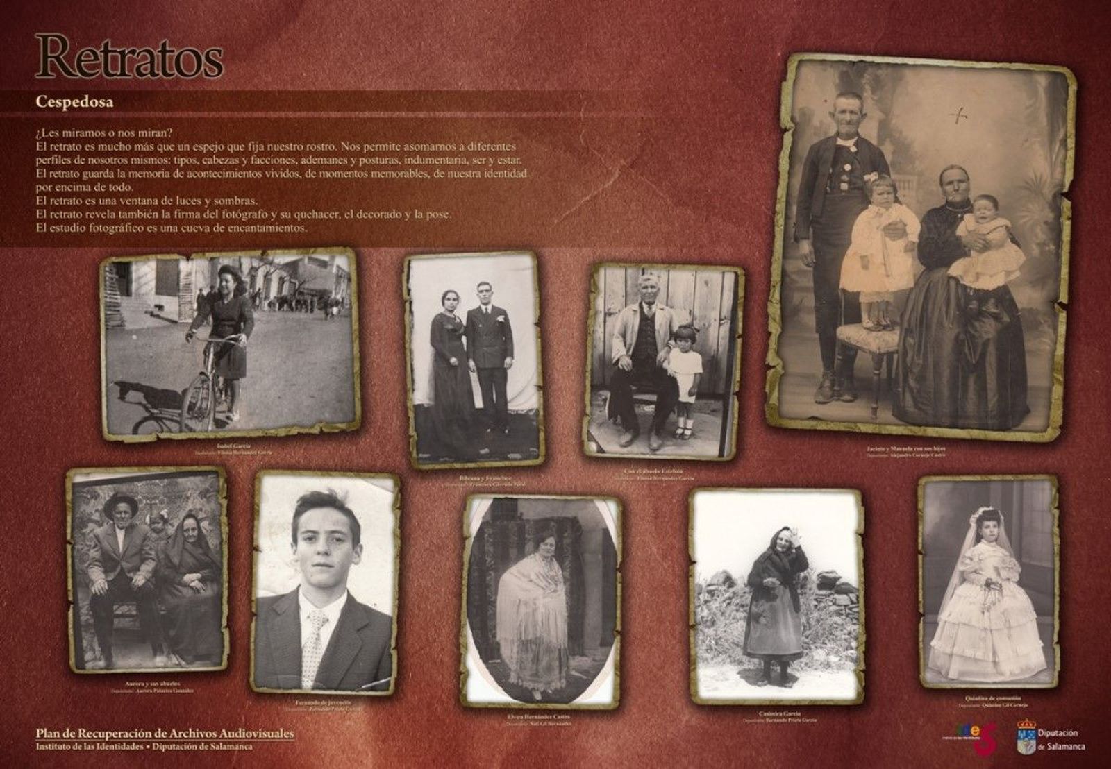 Retratos recogidos en Cespedosa de Tormes en 2018