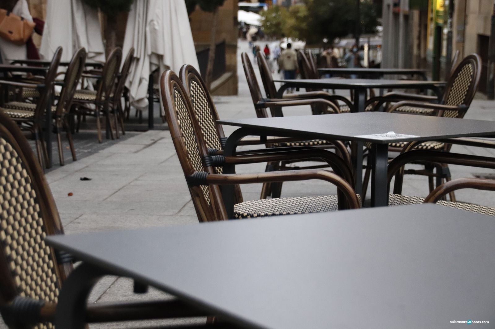Terraza en una calle de Salamanca
