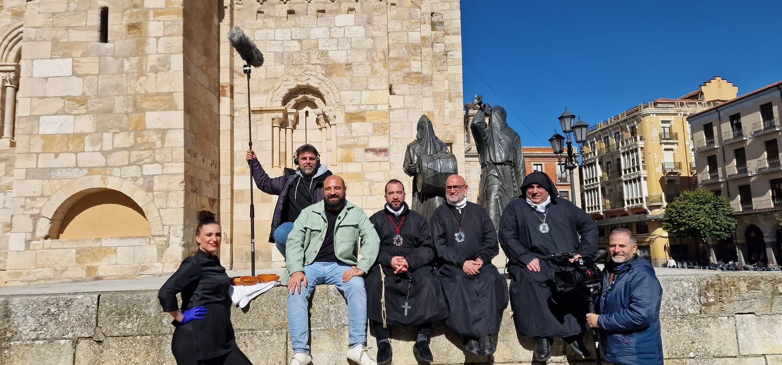 El equipo de rodaje en Zamora