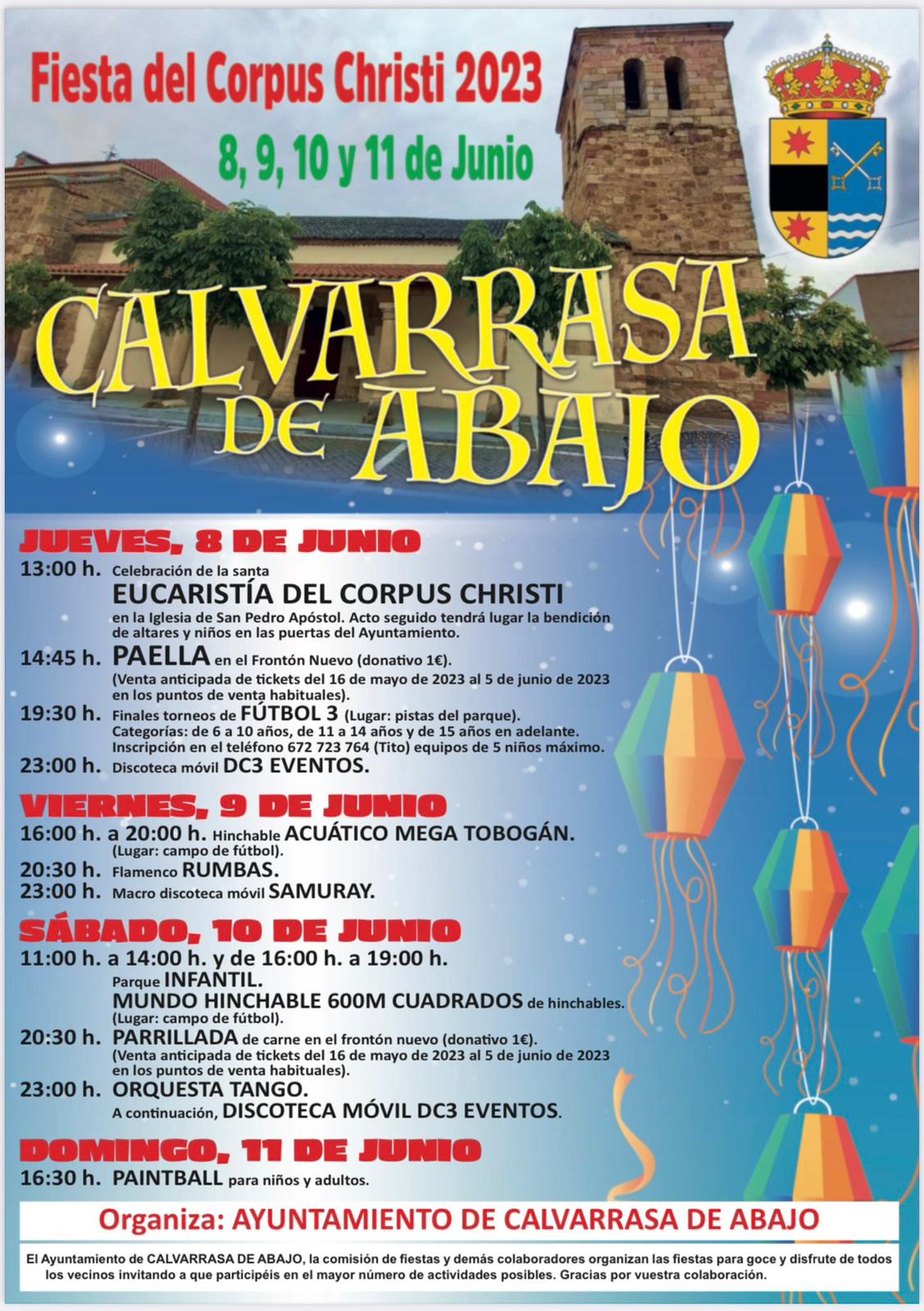 Programa fiestas Calvarrasa de Abajo 2023