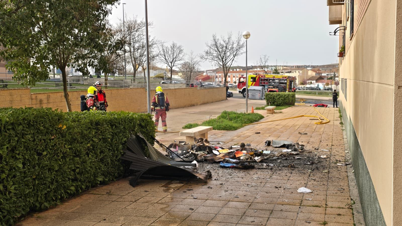 Incendio en la calle del Alcalde Beltrán de Heredia