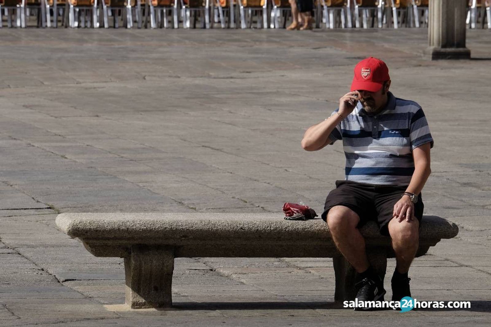 Calor, verano, Salamanca. Imagen de archivo