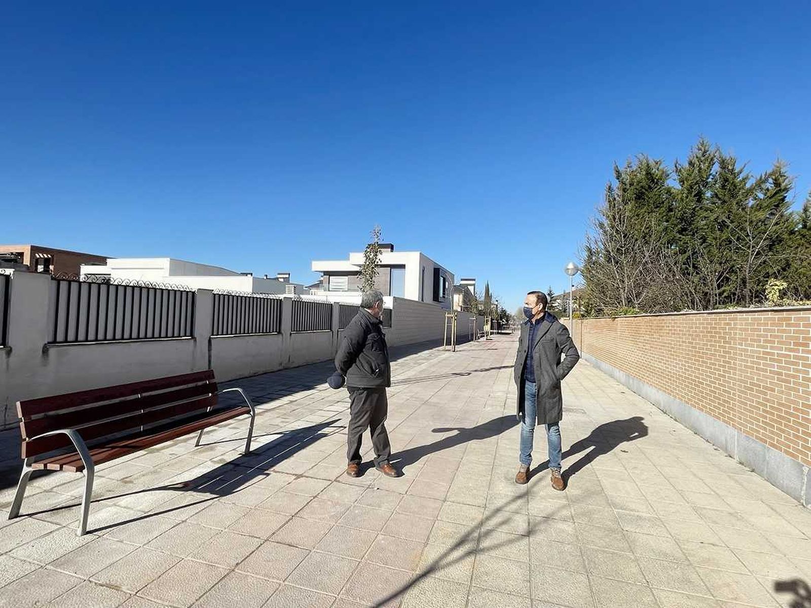 Obras de reordenación de la calle Soria en Carbajosa