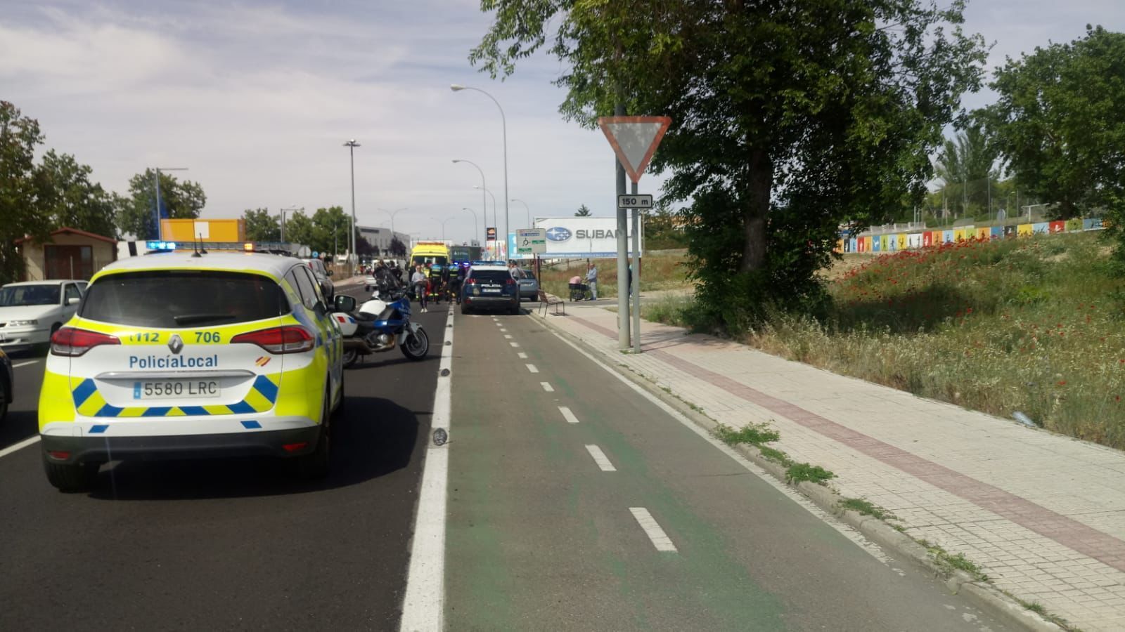 Accidente en la avenida Gonzalo Torrente Ballester