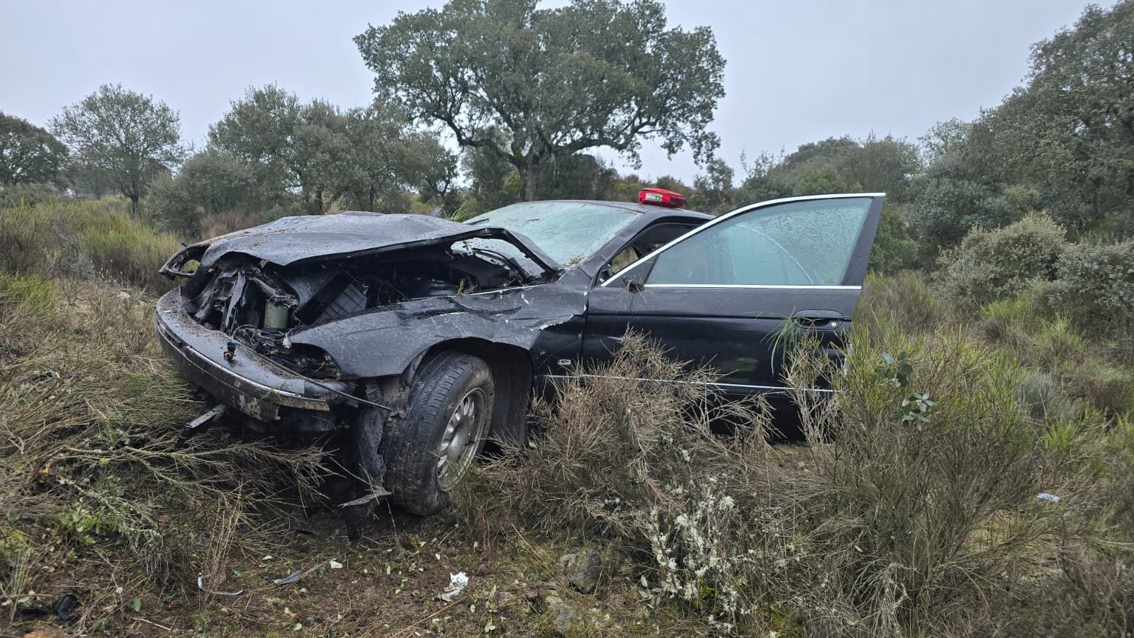 Así ha sido el accidente en Villaseco de los Gamitos tras la persecución con un coche robado