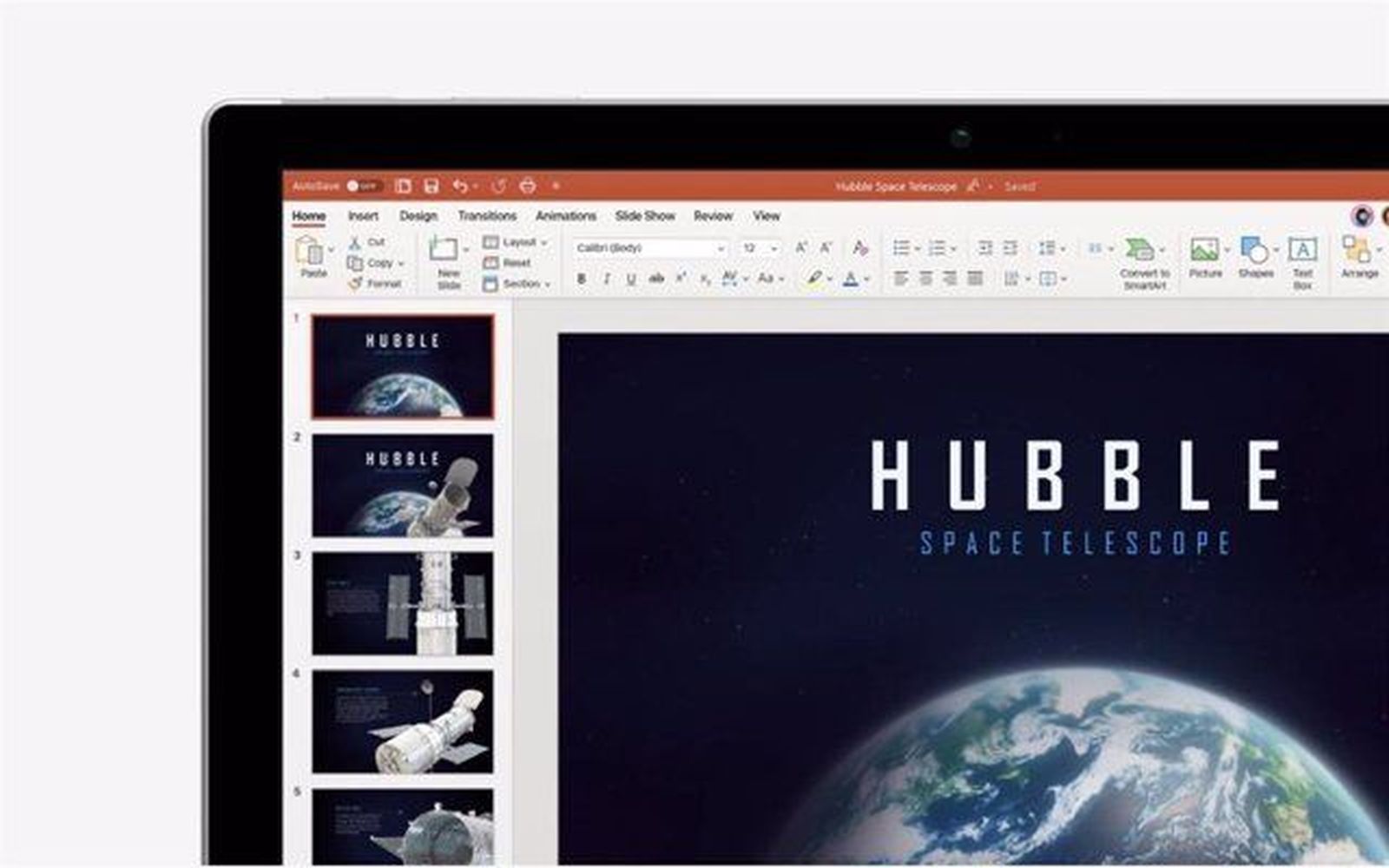 Interfaz de Microsoft Power Point. EP