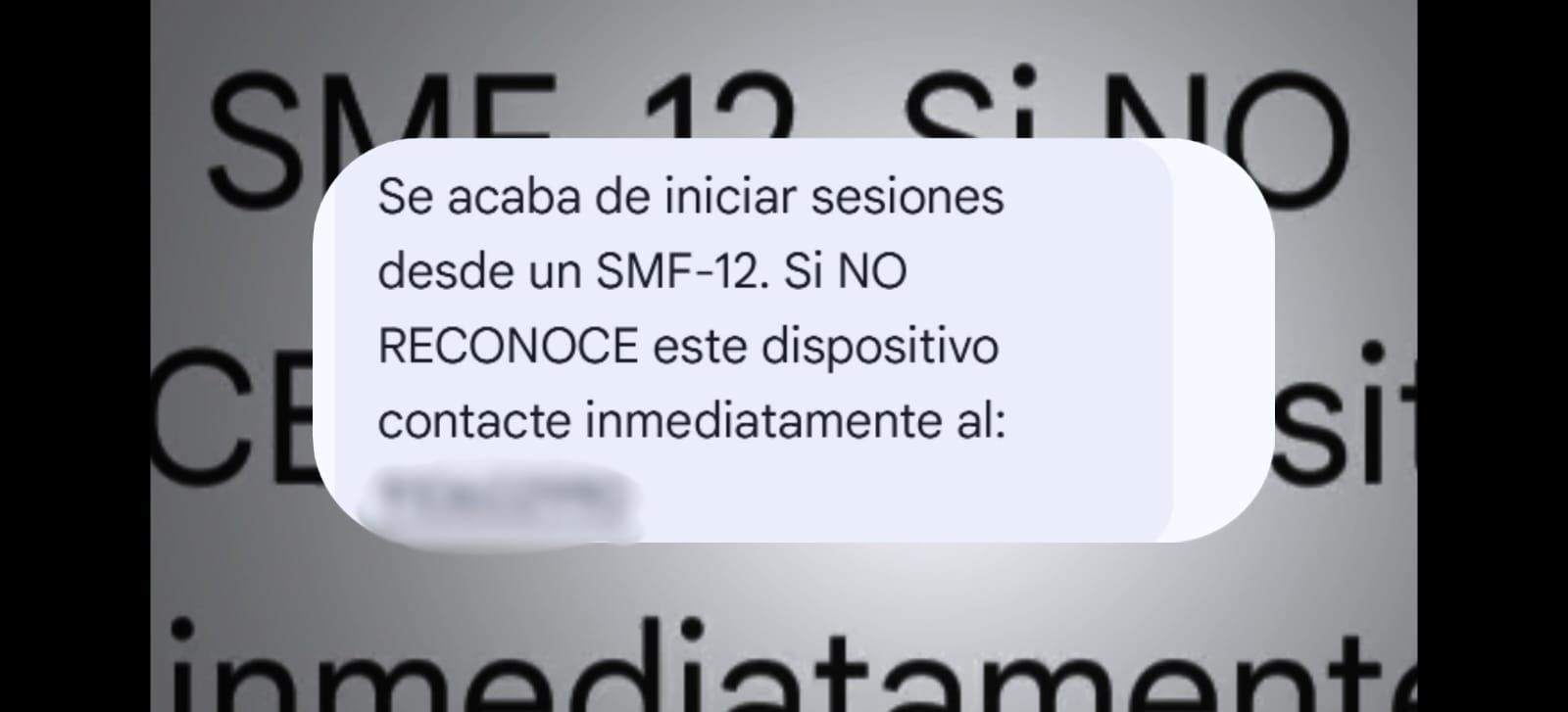 SMS enviado suplantando a entidades bancarias. FOTO: S24H