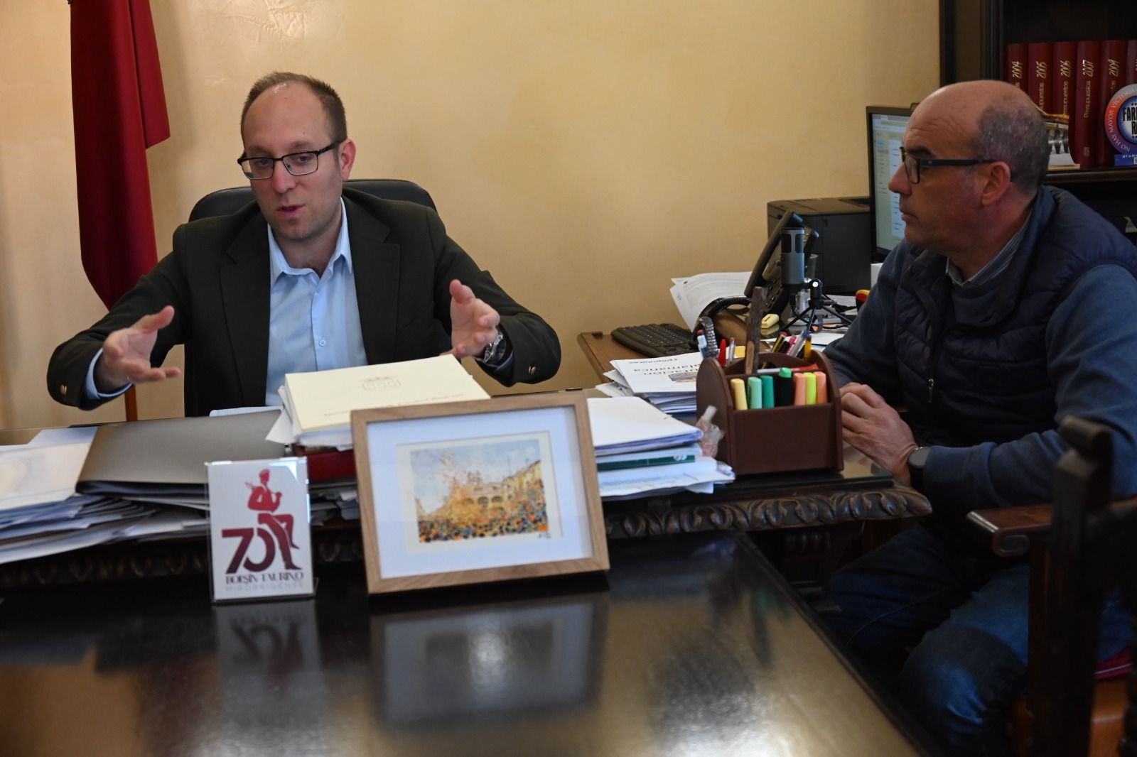 El alcalde de Ciudad Rodrigo Marcos Iglesias y el edil Ramón Sastre