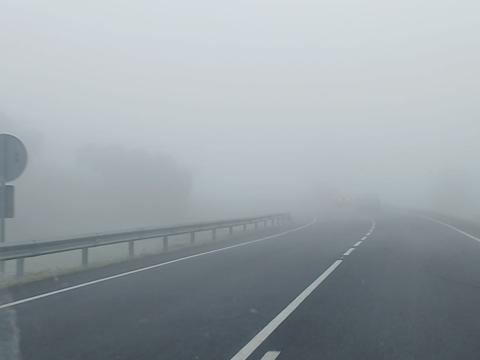 Helada y niebla en Pedraza de Alba