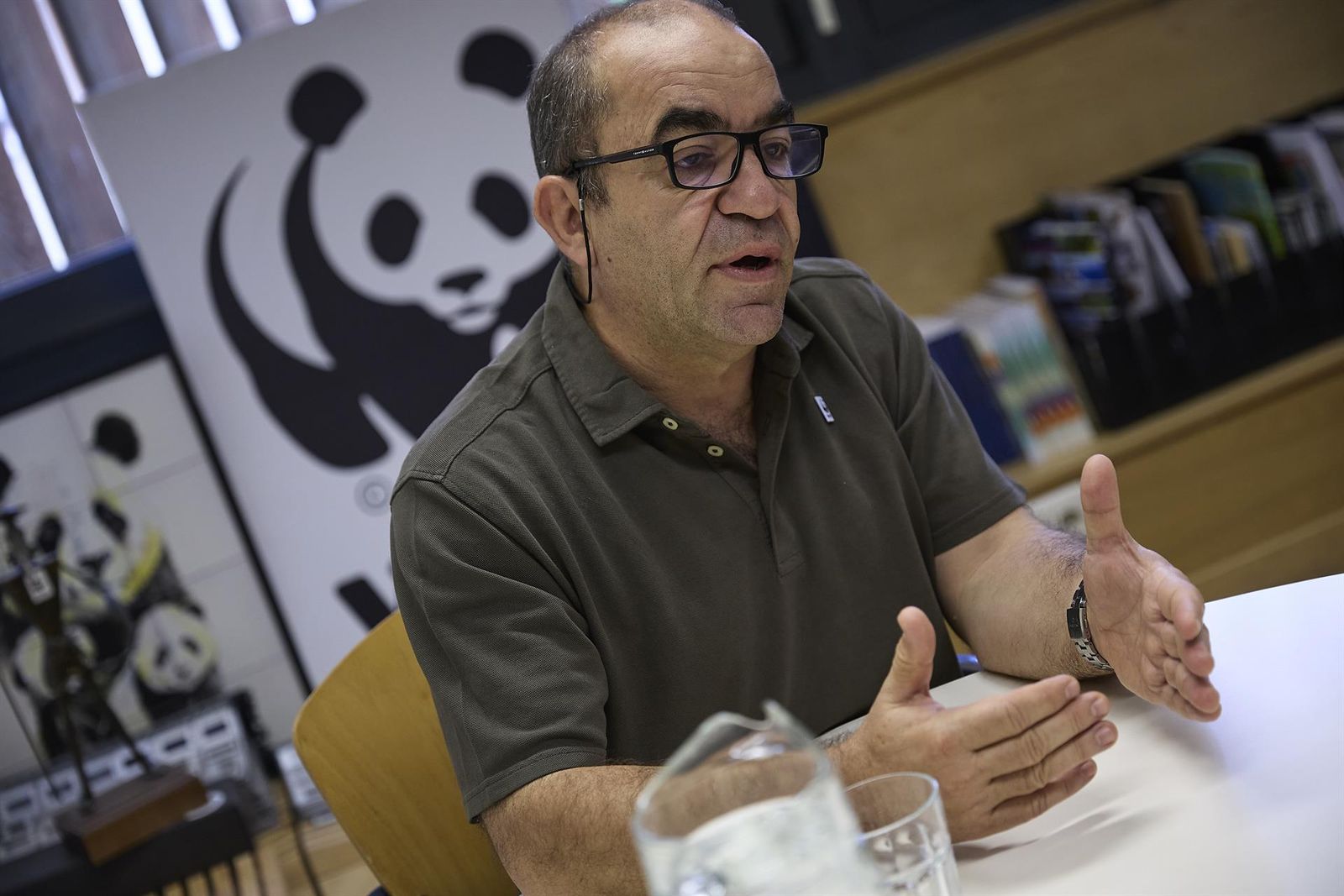 El secretario general de WWF, Juan Carlos del Olmo, durante una entrevista para Europa Press