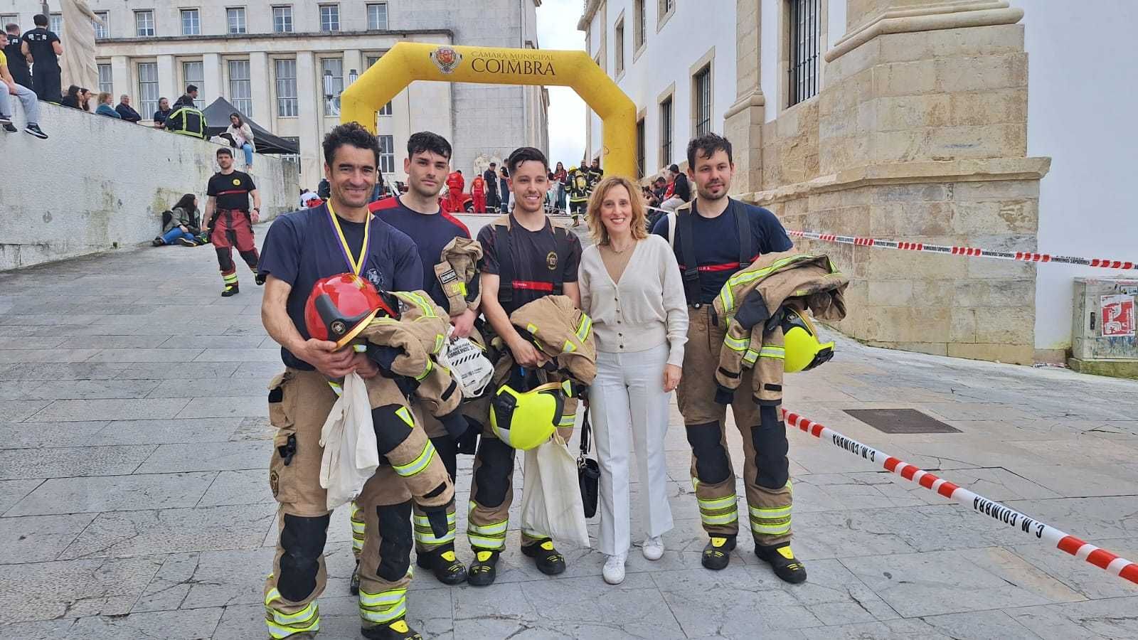 Bomberos de Zamora participan en una carrera de resistencia para bomberos en Coimbra